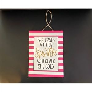 ❤️❤️ Canvas She Leaves a Little Sparkle Cute Girly Sign